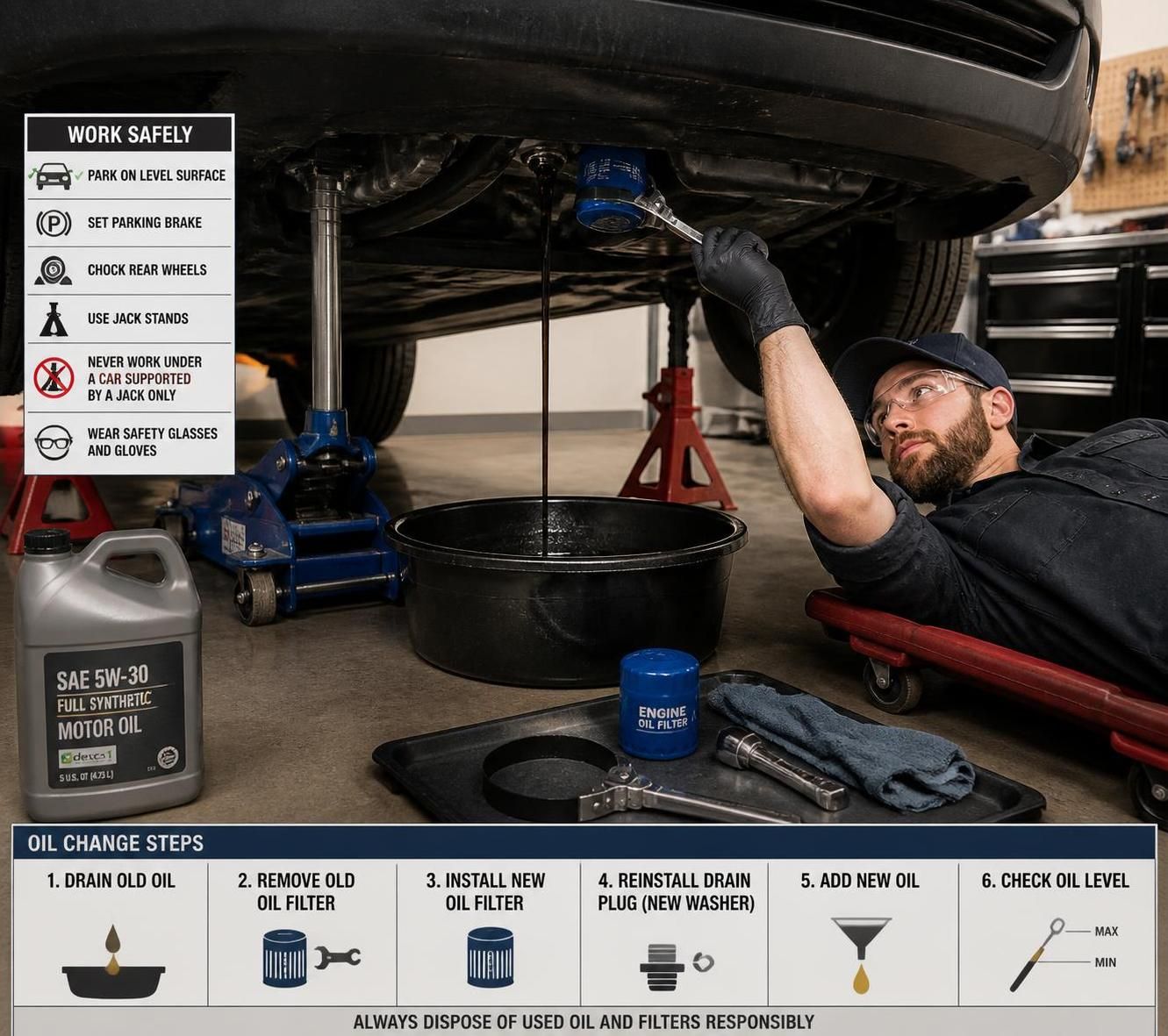 learn how to change your oil yourself without a lift: practical guide and tips for diy oil changes at home.