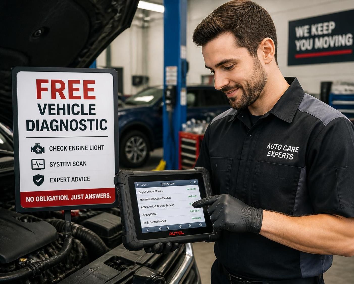 free car diagnostic: learn how to get a complete vehicle check-up at no cost and ensure your car is in perfect condition.