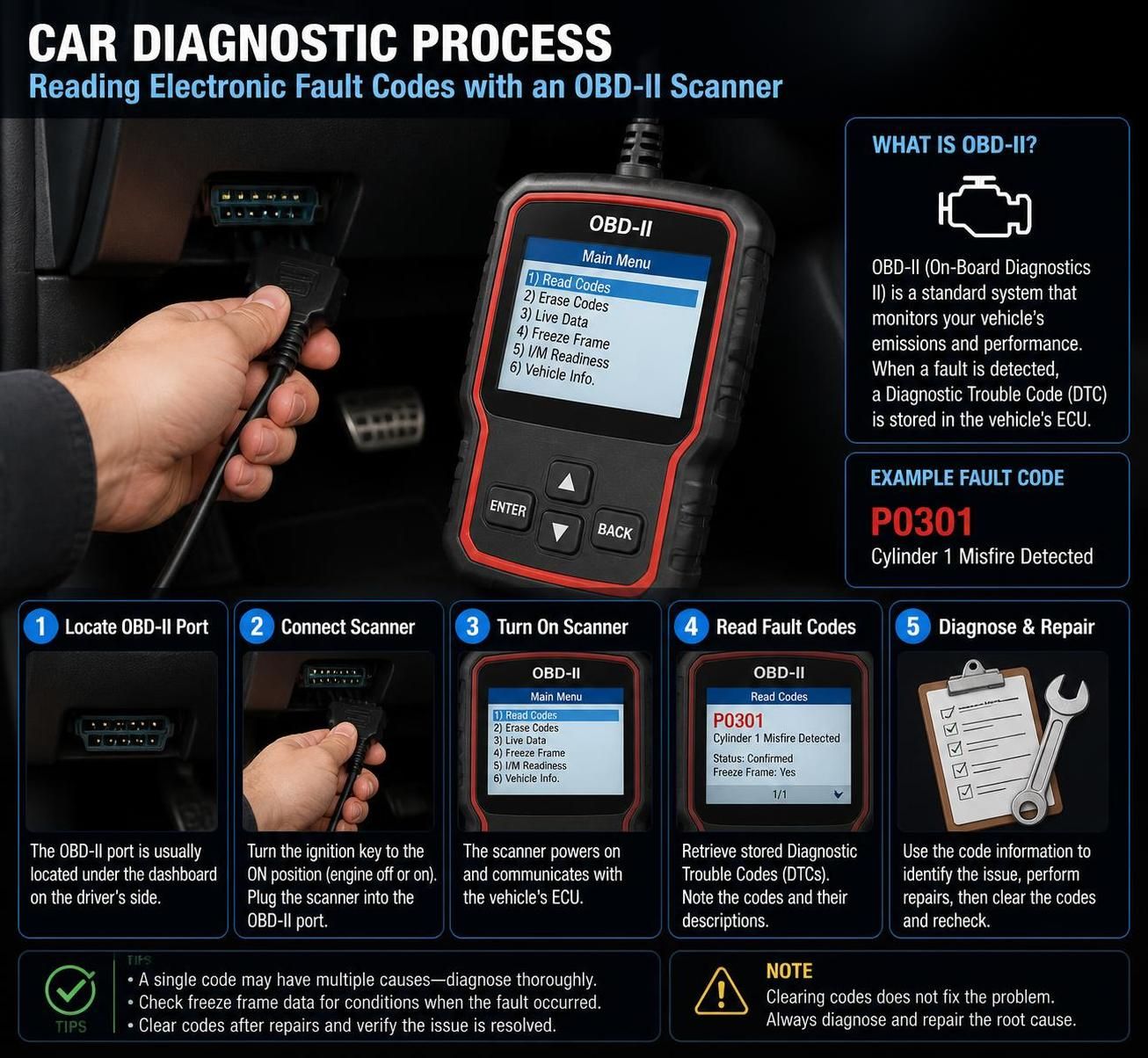 car diagnostics: learn how to quickly identify car problems with effective diagnostic tips and techniques.