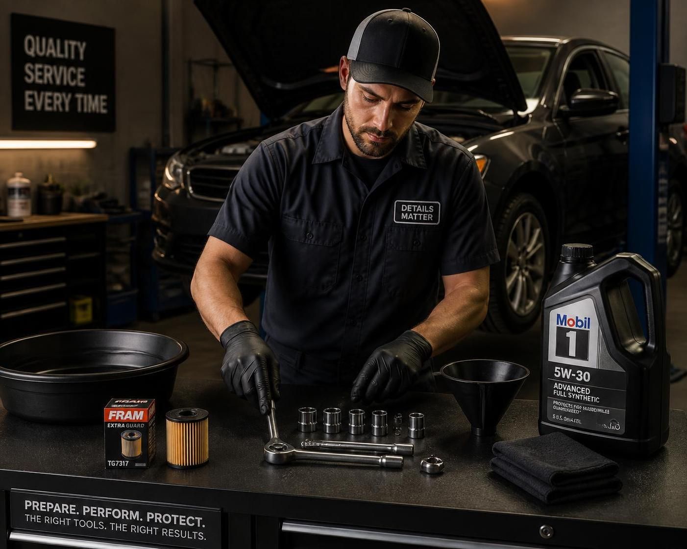learn how to easily and quickly change your car's oil with our step-by-step guide on performing a vehicle oil change.
