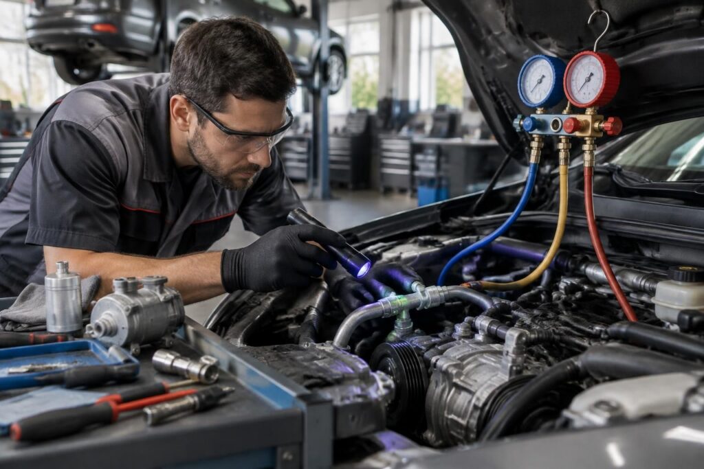 découvrez les signes d’une fuite de climatisation sur votre voiture, les méthodes pour la détecter et les solutions pour la réparer efficacement.